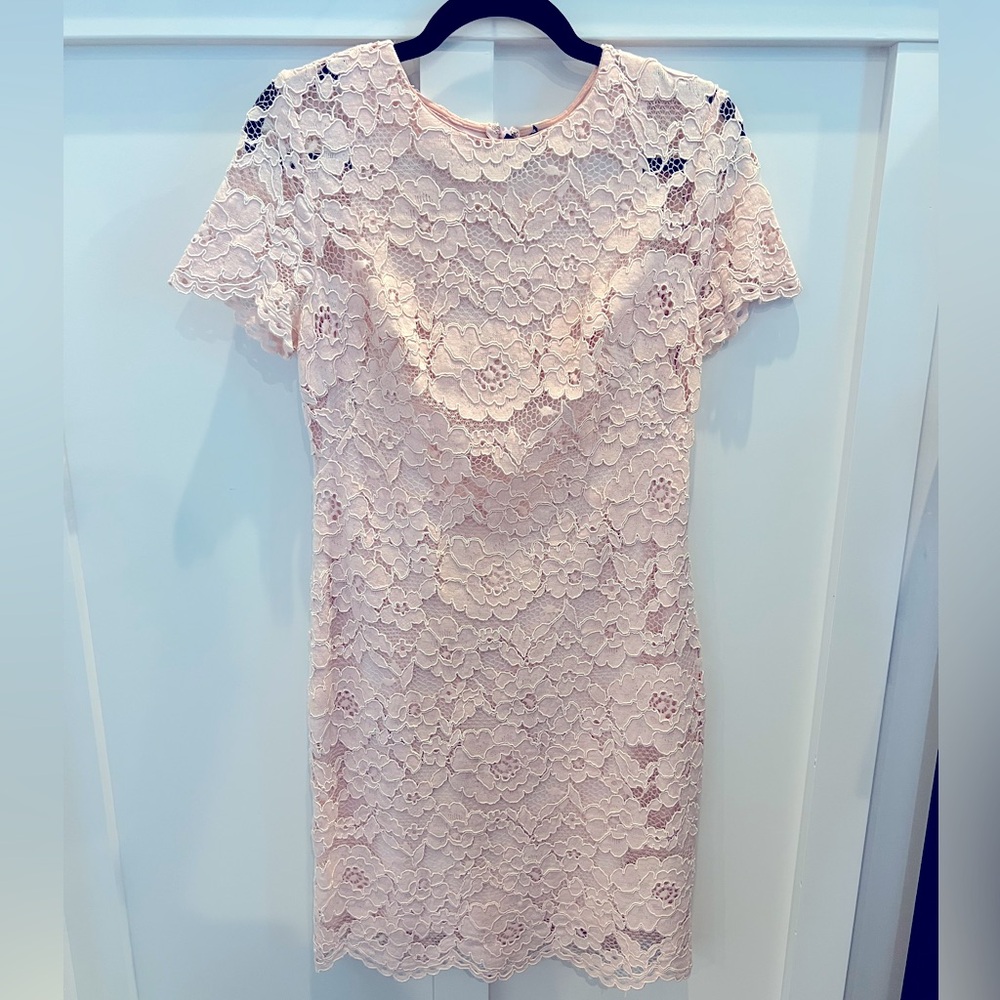 Lauren Ralph Lauren Blush Pink Lace Sheath Dress